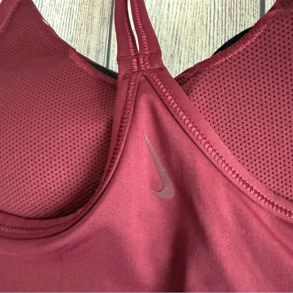 NIKE Dri-Fit Sports Bras Set Small Black Burgundy